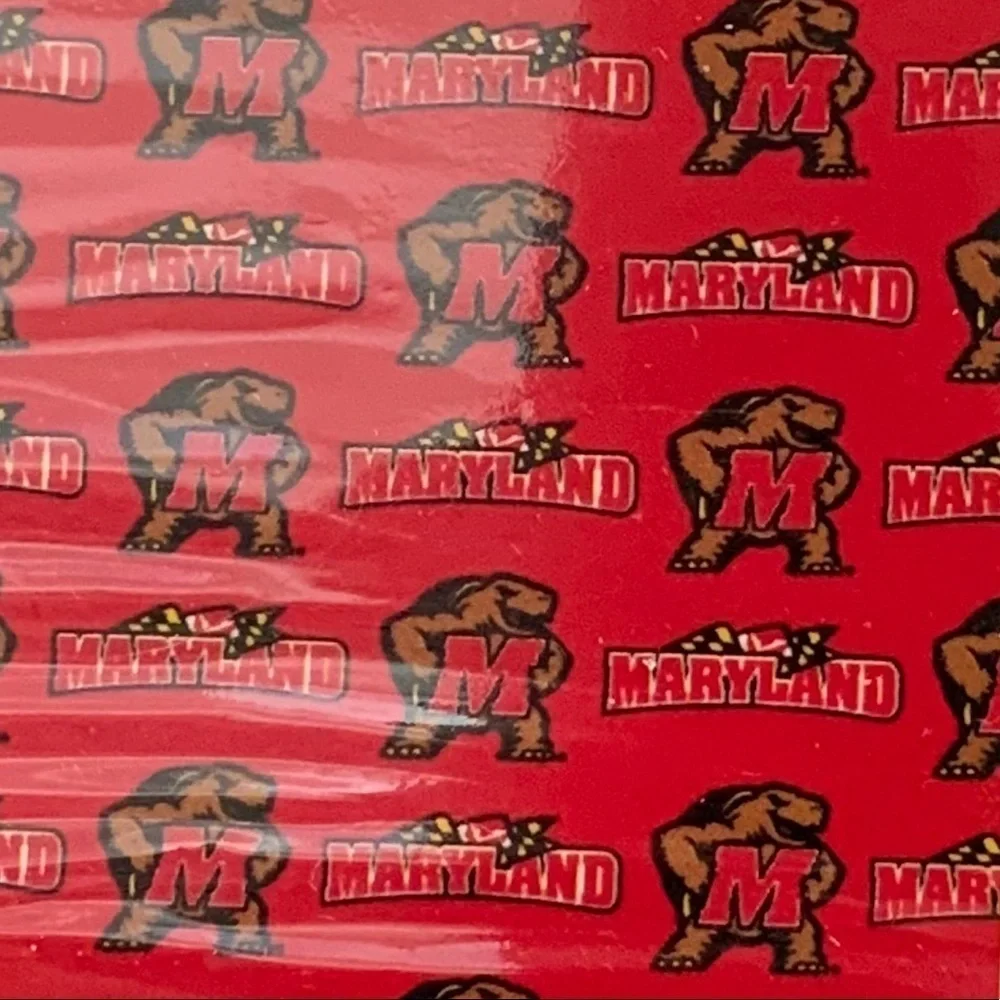 University of Maryland Terrapin Fabric Shower Curtain 72’ x 72” Red Multicolor